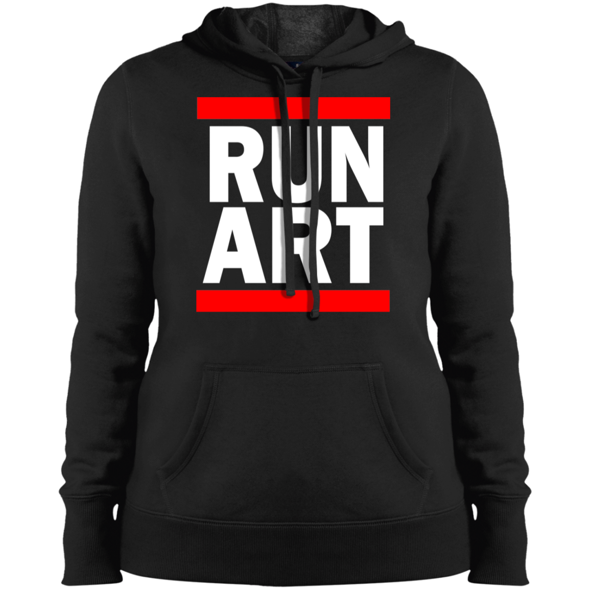 ArtichokeUSA Custom Design. RUN ART. RUN DMC Parody. Ladies' Pullover Hooded Sweatshirt