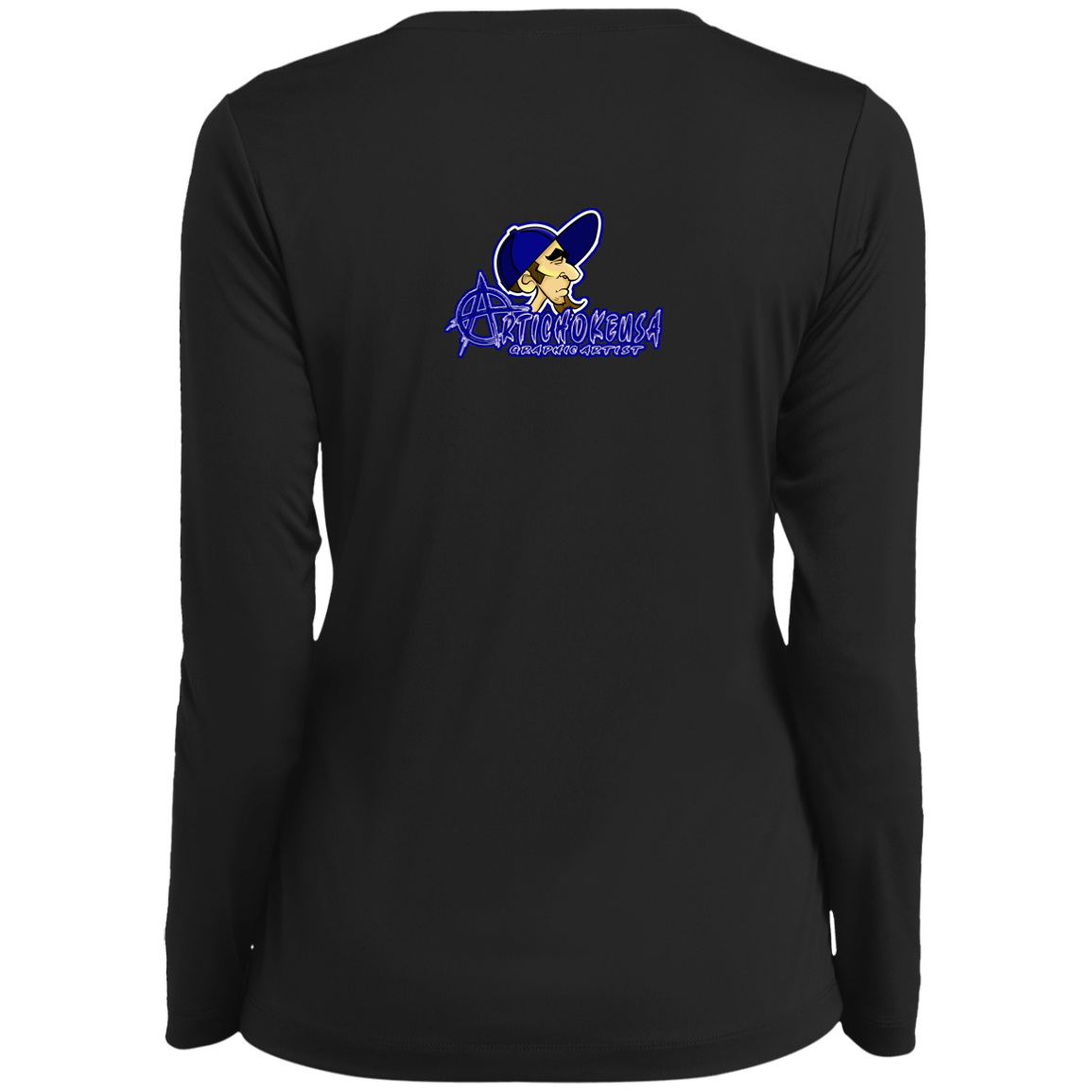 ZZ#20 ArtichokeUSA Characters and Fonts. "Clem" Let’s Create Your Own Design Today. Ladies’ Long Sleeve Performance V-Neck Tee