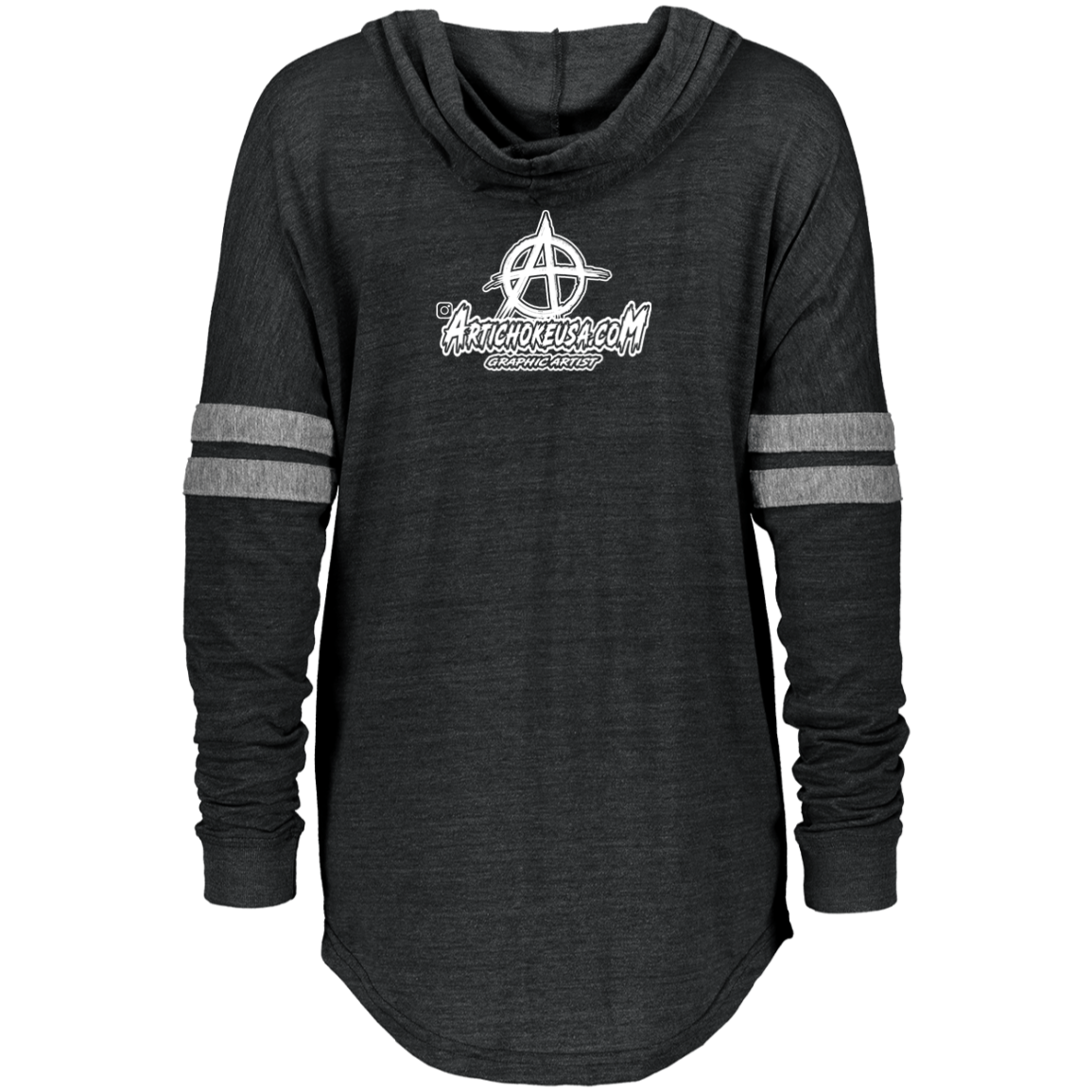 ArtichokeUSA Custom Design. Adobo. Adidas Parody. Ladies Hooded Low Key Pullover