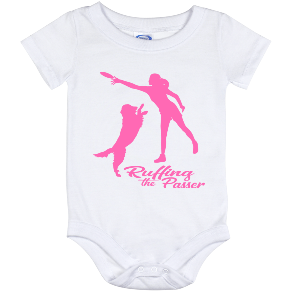 ArtichokeUSA Custom Design. Ruffing the Passer. Labrador Edition. Female Version. Baby Onesie 12 Month