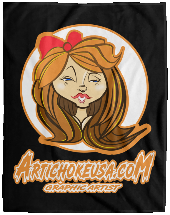 ZZ#21 Characters and Fonts. Aubrey. A show case of my characters and font styles. Fleece Blanket - 60x80