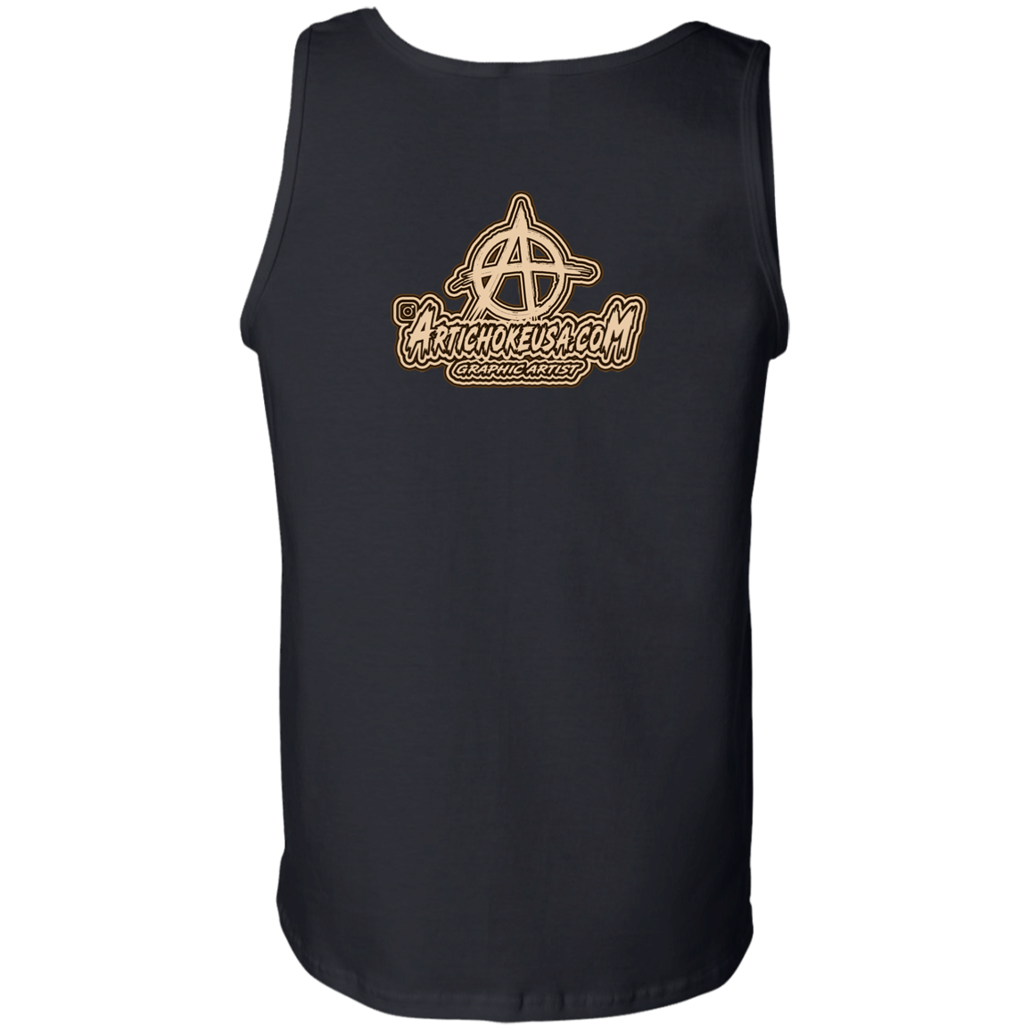 ArtichokeUSA Character and Font design. Let's Create Your Own Team Design Today. Mullet Mike. Men's 100% Cotton Tank Top