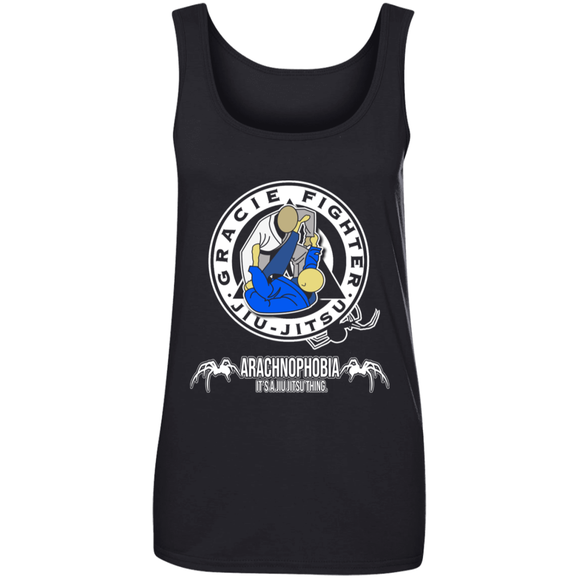 Artichoke Fight Gear Custom Design #1. Arachnophobia. Spider Guard. It's A Jiu Jitsu Thing. Ladies' 100% Ringspun Cotton Tank Top