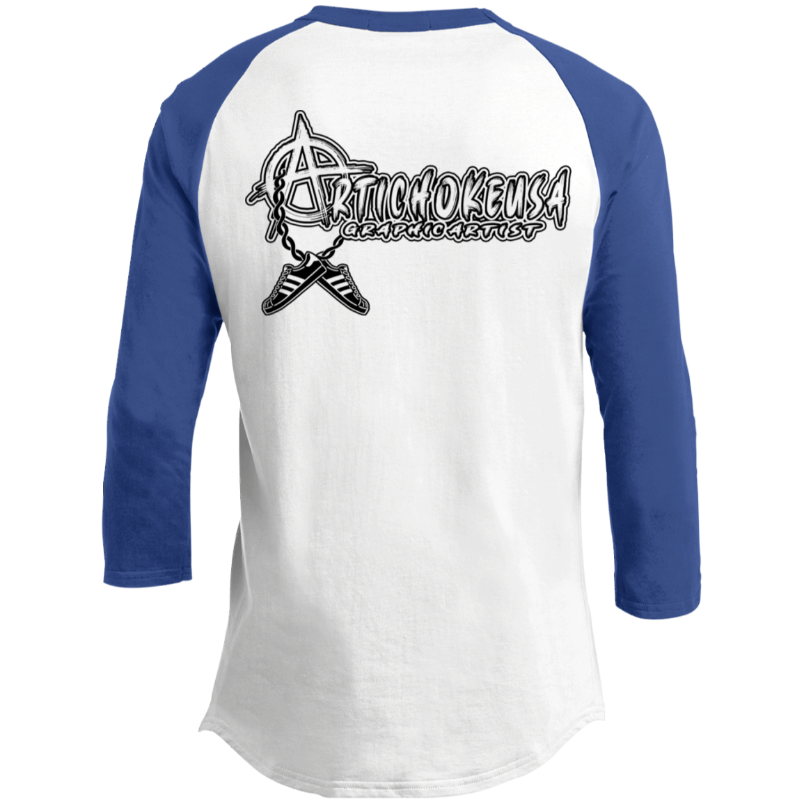 ArtichokeUSA Custom Design. Straight Outta Old School. The GOATs of Rap. Fan Art. 3/4 Raglan Sleeve Shirt