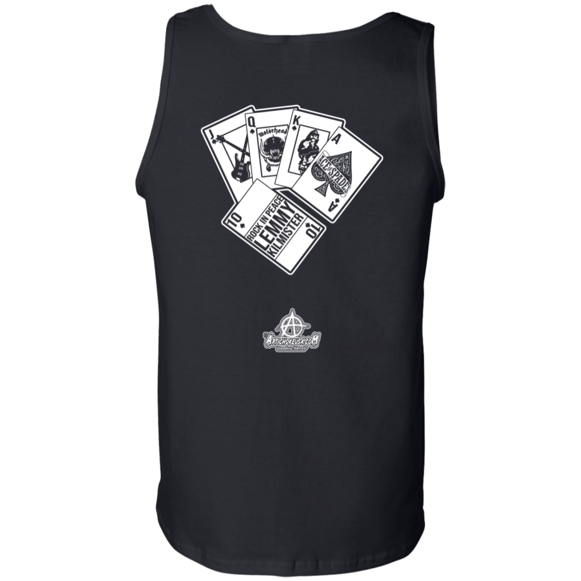 ArtichokeUSA Custom Design. Motorhead's Lemmy Kilmister's Favorite Video Poker Machine. Rock in Peace! Men's 100% Cotton Tank Top
