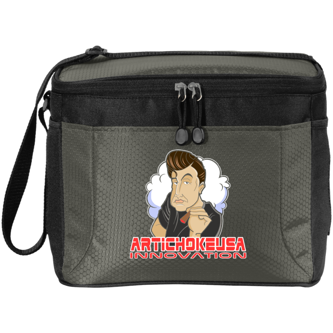 ArtichokeUSA Custom Design. Innovation. Elon Musk Parody Fan Art. 12-Pack Cooler