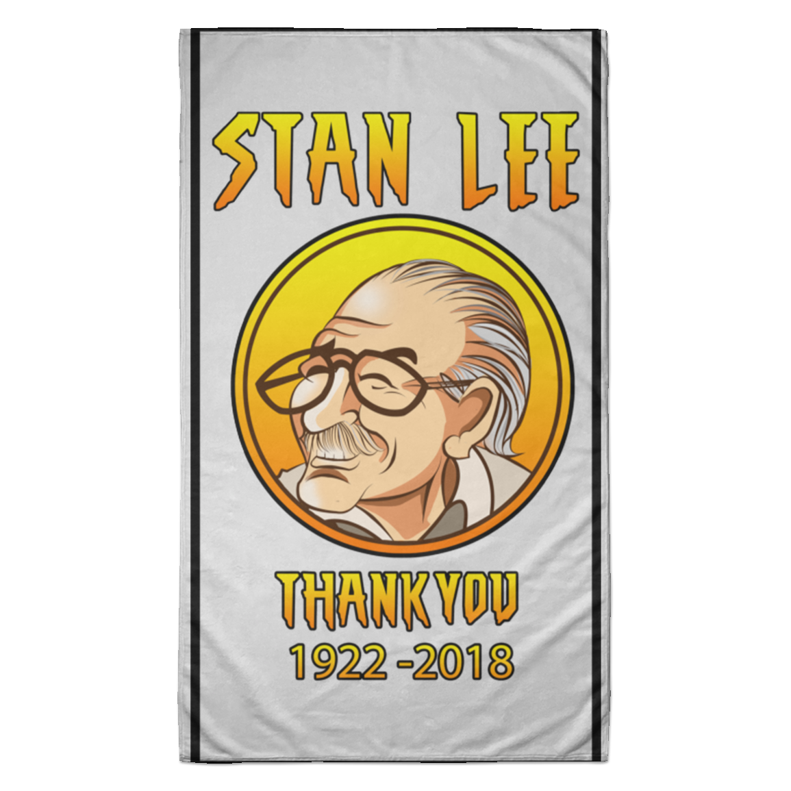 ArtichokeUSA Character and Font design. Stan Lee Thank You Fan Art. Let's Create Your Own Design Today. Towel - 35x60