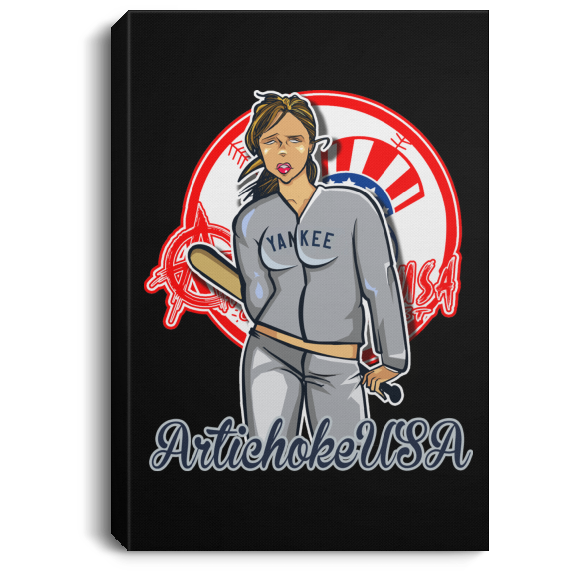ArtichokeUSA Character and Font Design. Let’s Create Your Own Design Today. Brooklyn. Portrait Canvas .75in Frame