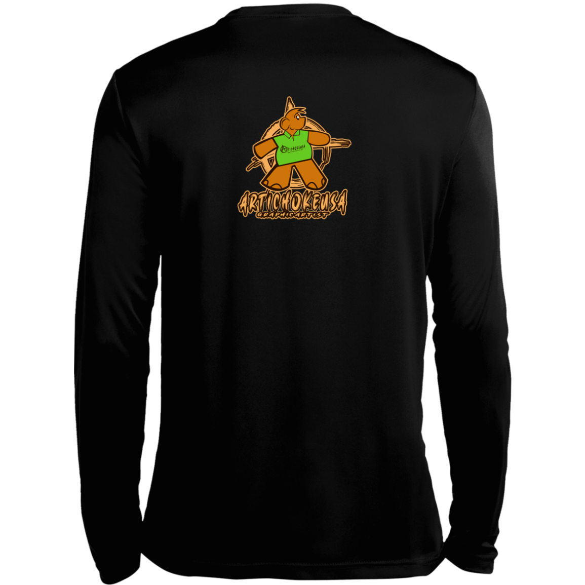 ArtichokeUSA Character and Font Design. Let’s Create Your Own Design Today. Winnie. Long Sleeve Moisture-Wicking Tee