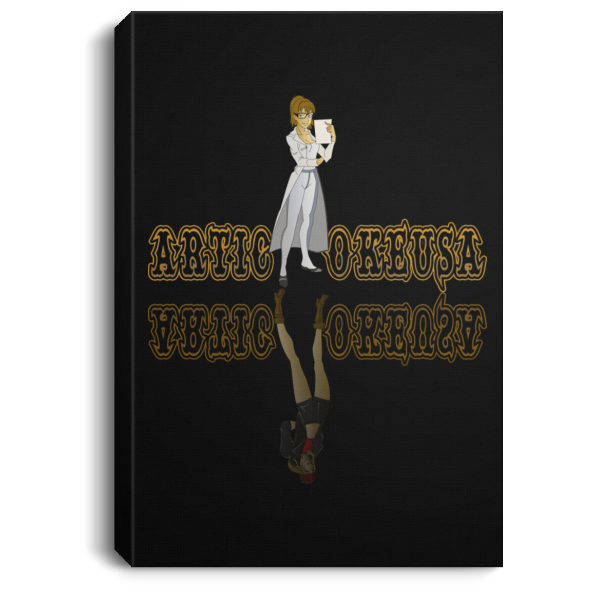 ArtichokeUSA Custom Design. Façade: (Noun) A false appearance that makes someone or something seem more pleasant or better than they really are. Portrait Canvas .75in Frame