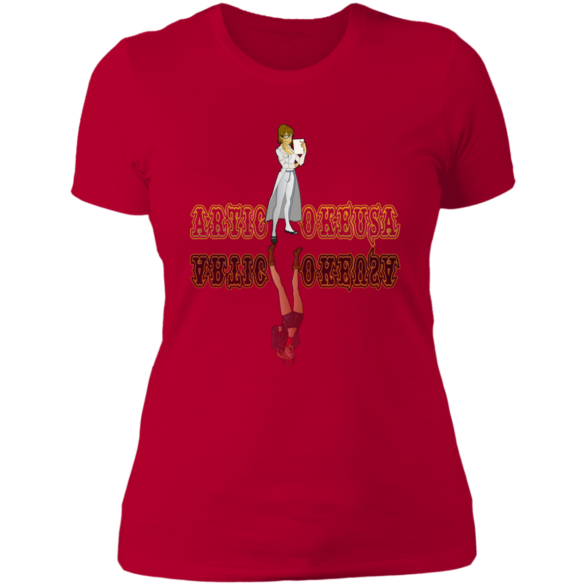 ArtichokeUSA Custom Design. Façade: (Noun) A false appearance that makes someone or something seem more pleasant or better than they really are. Ladies' Boyfriend T-Shirt
