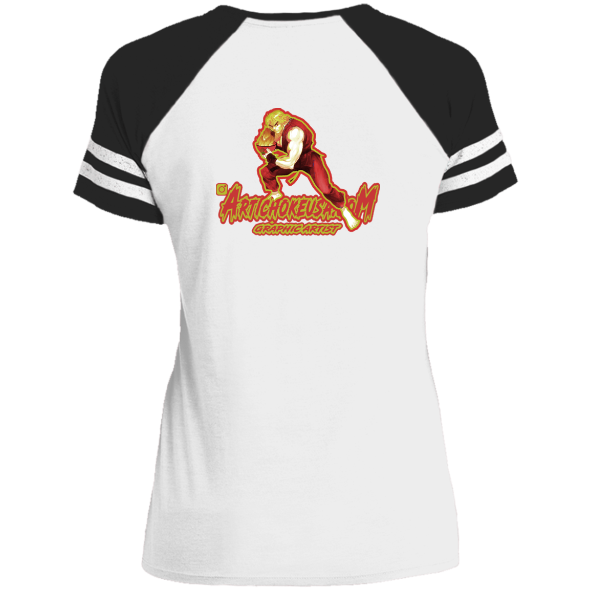 ArtichokeUSA Custom Design. Pho Ken Artichoke. Street Fighter Parody. Gaming. Ladies' Game V-Neck T-Shirt
