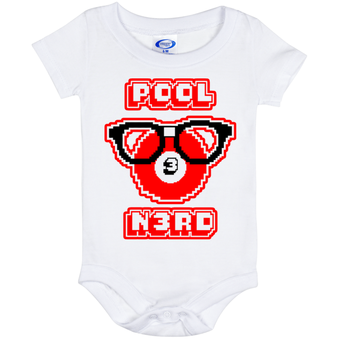 The GHOATS Custom Design. #24 POOL N3RD. Baby Onesie 6 Month