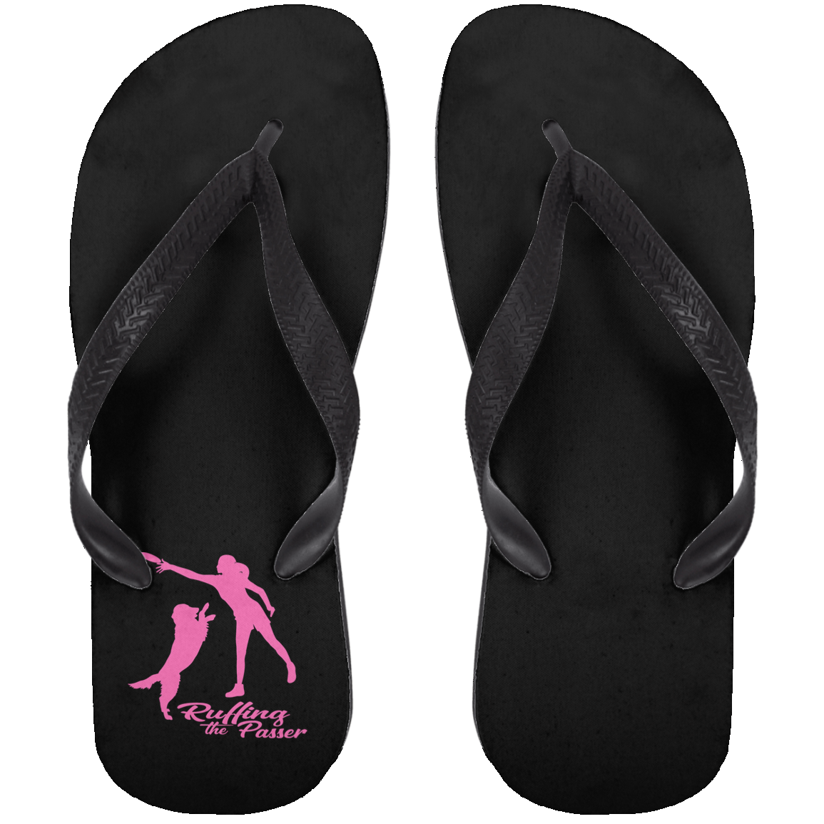 ArtichokeUSA Custom Design. Ruffing the Passer. Labrador Edition. Female Version. Flip Flops