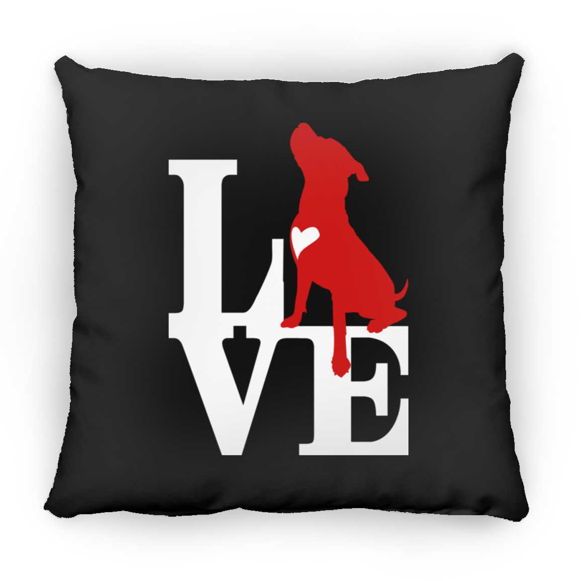 ArtichokeUSA Custom Design. Pitbull Love. Square Pillow 18x18