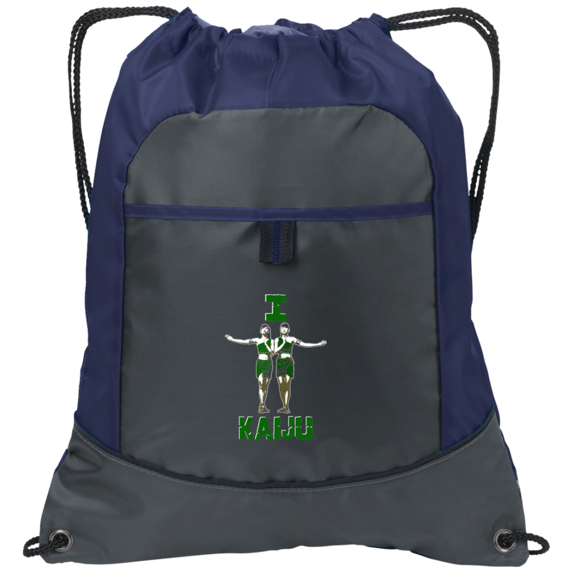 ArtichokeUSA Custom Design. I Heart Kaiju. Fan Art. Pocket Cinch Pack