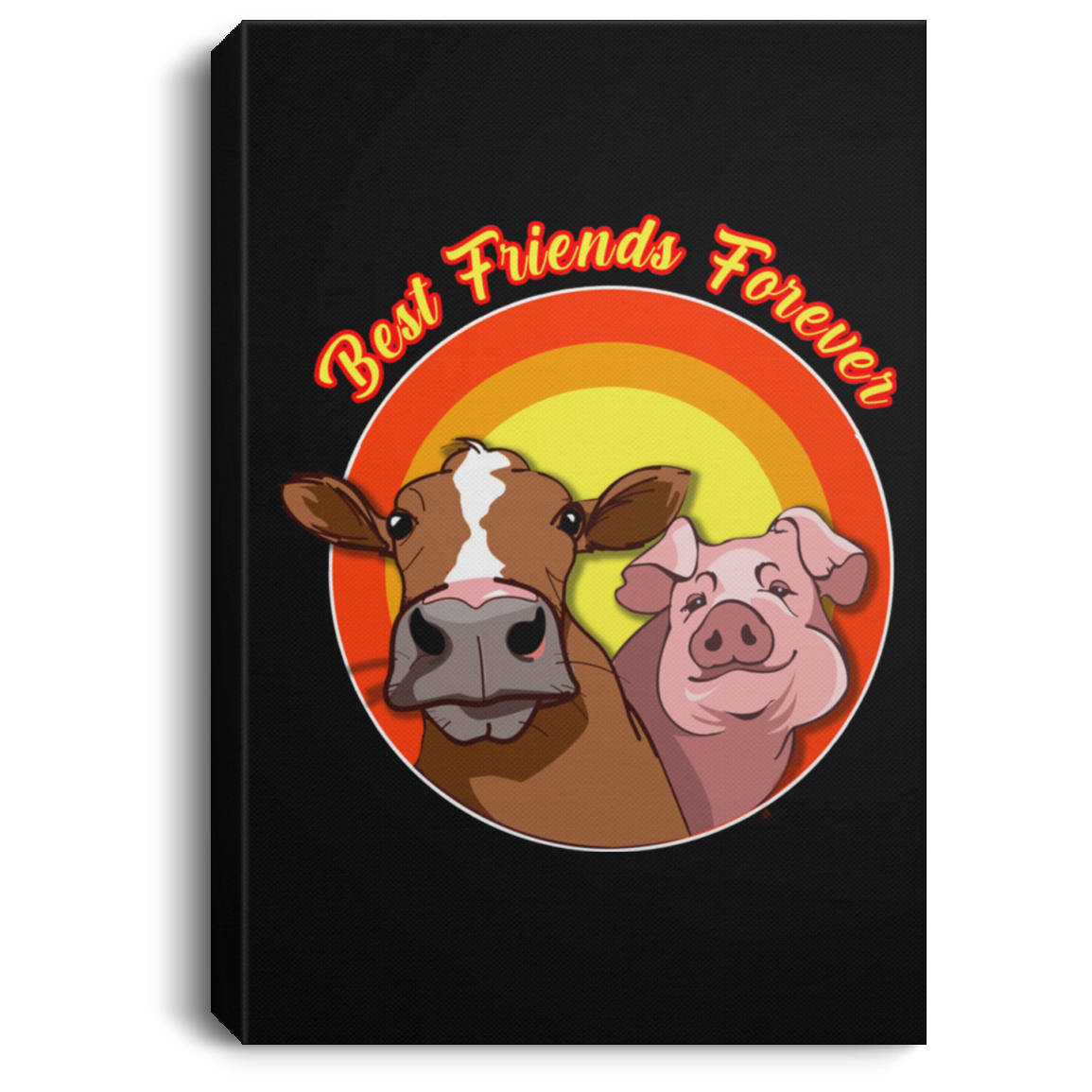 ArtichokeUSA Custom Design. Best Friends Forever. Bacon Cheese Burger. Portrait Canvas .75in Frame