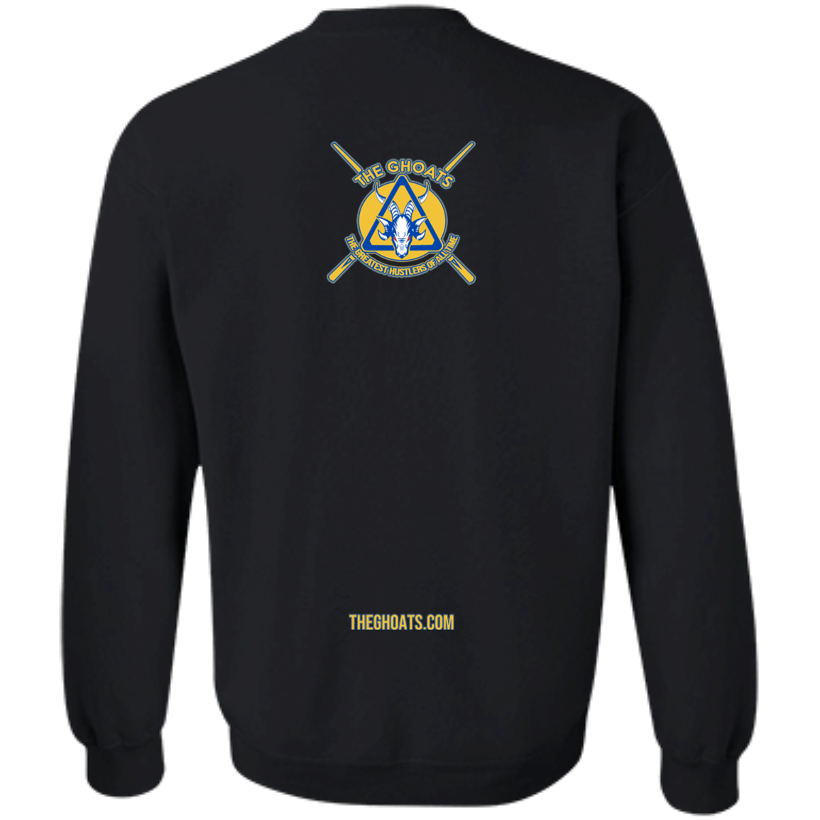 The GHOATS Custom Design. #12 GOLDEN STATE HUSTLERS. Crewneck Pullover Sweatshirt