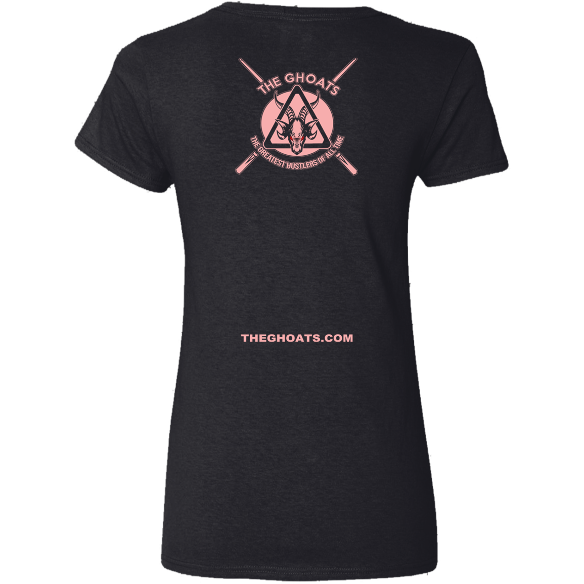 The GHOATS Custom Design #9. Ying Yang. Pool Love Peace. Ladies' 5.3 oz. V-Neck T-Shirt