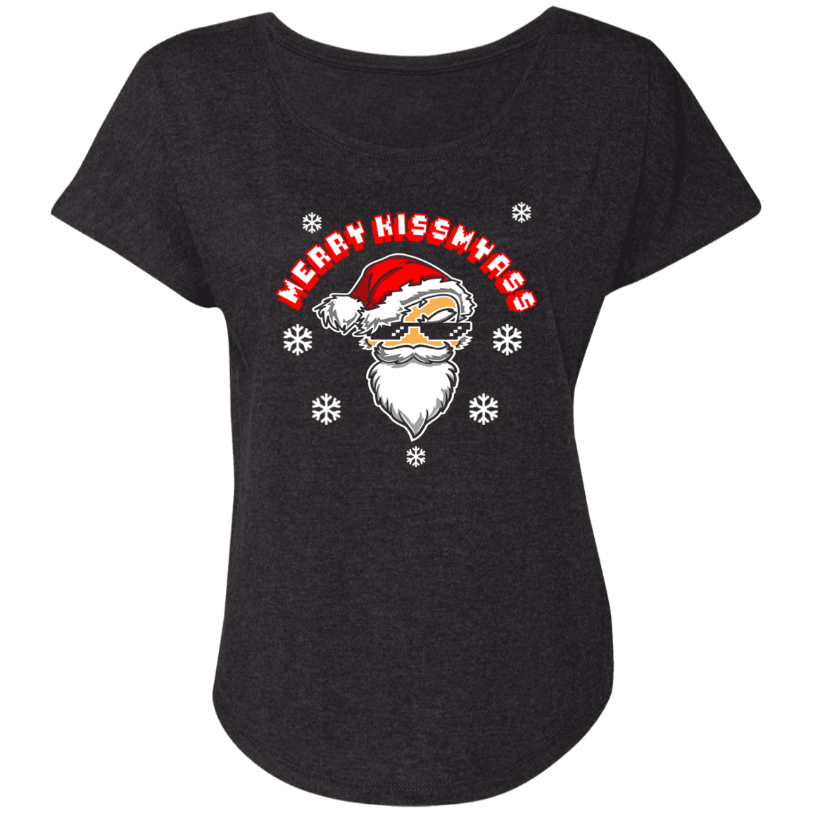 ArtichokeUSA Custom Design. Merry Kiss My Ass. Ladies' Triblend Dolman Sleeve