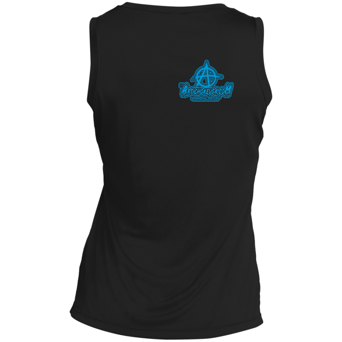 ArtichokeUSA Character and Font design. Let's Create Your Own Team Design Today. My first client Charles. Ladies' Sleeveless V-Neck