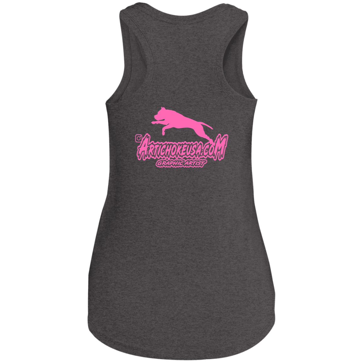 ArtichokeUSA Custom Design. Ruffing the Passer. Pitbull Edition. Female Version. Ladies' Tri Racerback Tank