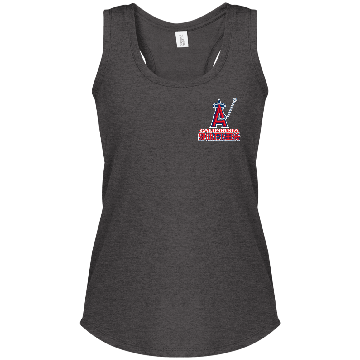 ArtichokeUSA Custom Design. Anglers. Southern California Sports Fishing. Los Angeles Angels Parody. Ladies' Tri Racerback Tank