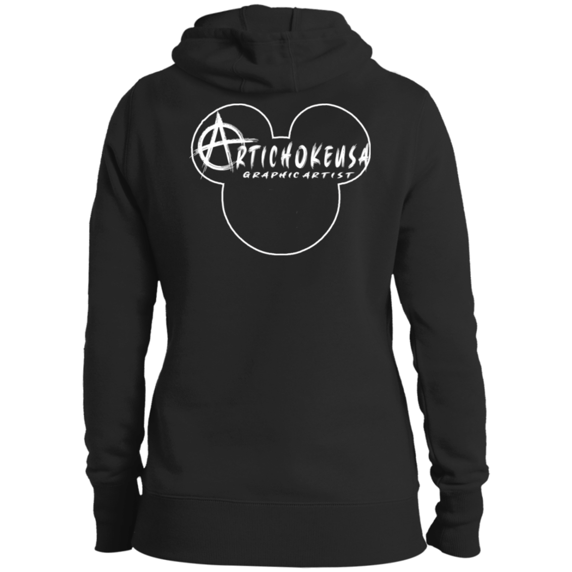 ArtichokeUSA Custom Design. Las Vegas Raiders & Mickey Mouse Mash Up. Fan Art. Parody. Ladies' Soft Style Hoodie