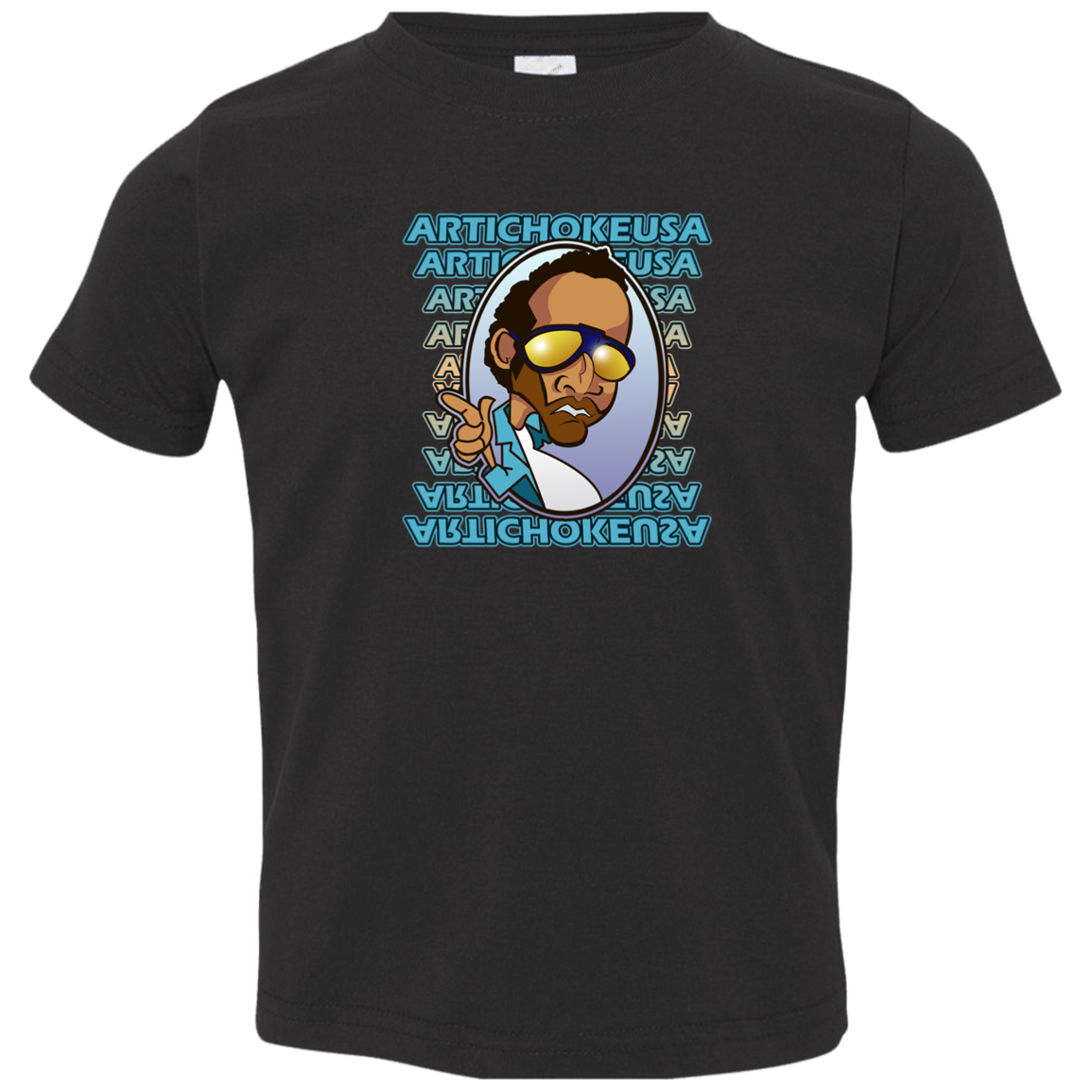 ArtichokeUSA Character and Font design. Let's Create Your Own Team Design Today. My first client Charles. Toddler Jersey T-Shirt