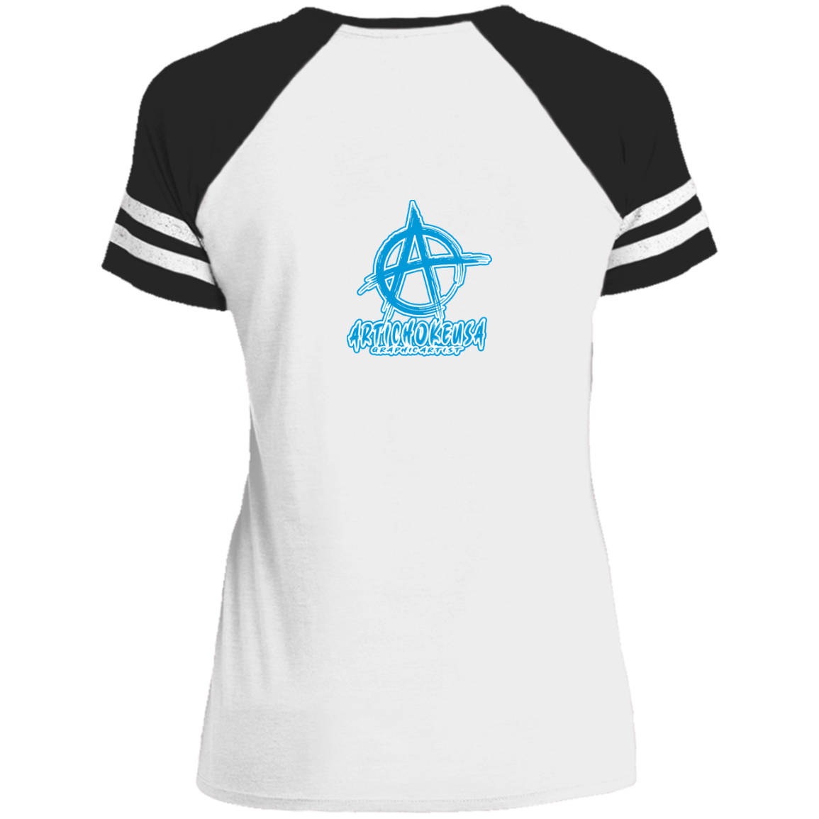 ArtichokeUSA Custom Design. Don't Eat Cookies And Spend Cache! Delete Them! Cookie Monster and Richie Rich Fan Art/Parody. Ladies' Game V-Neck T-Shirt