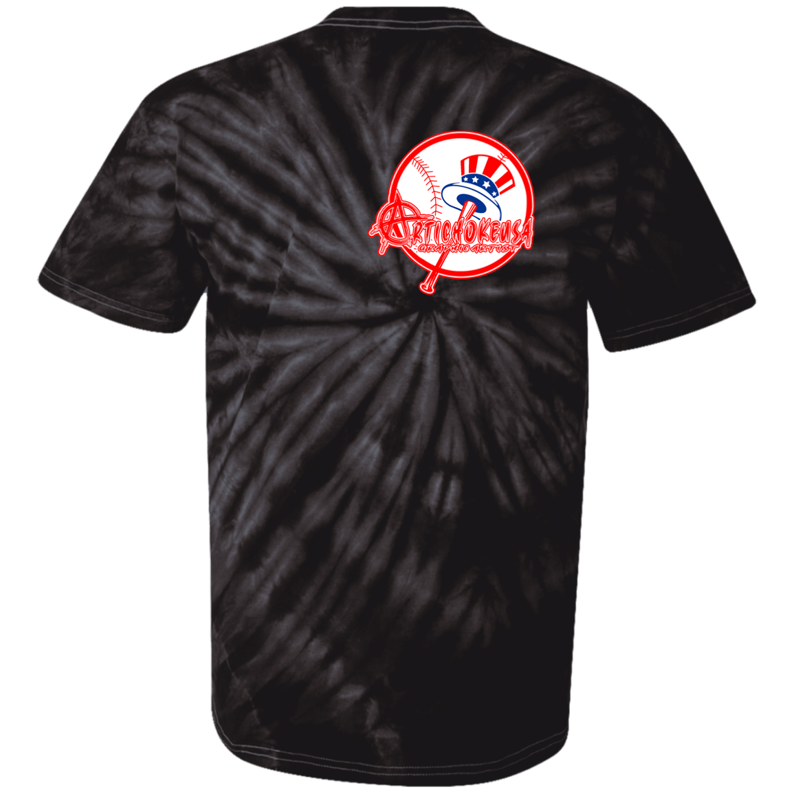ArtichokeUSA Character and Font Design. Let’s Create Your Own Design Today. Brooklyn. 100% Cotton Tie Dye T-Shirt