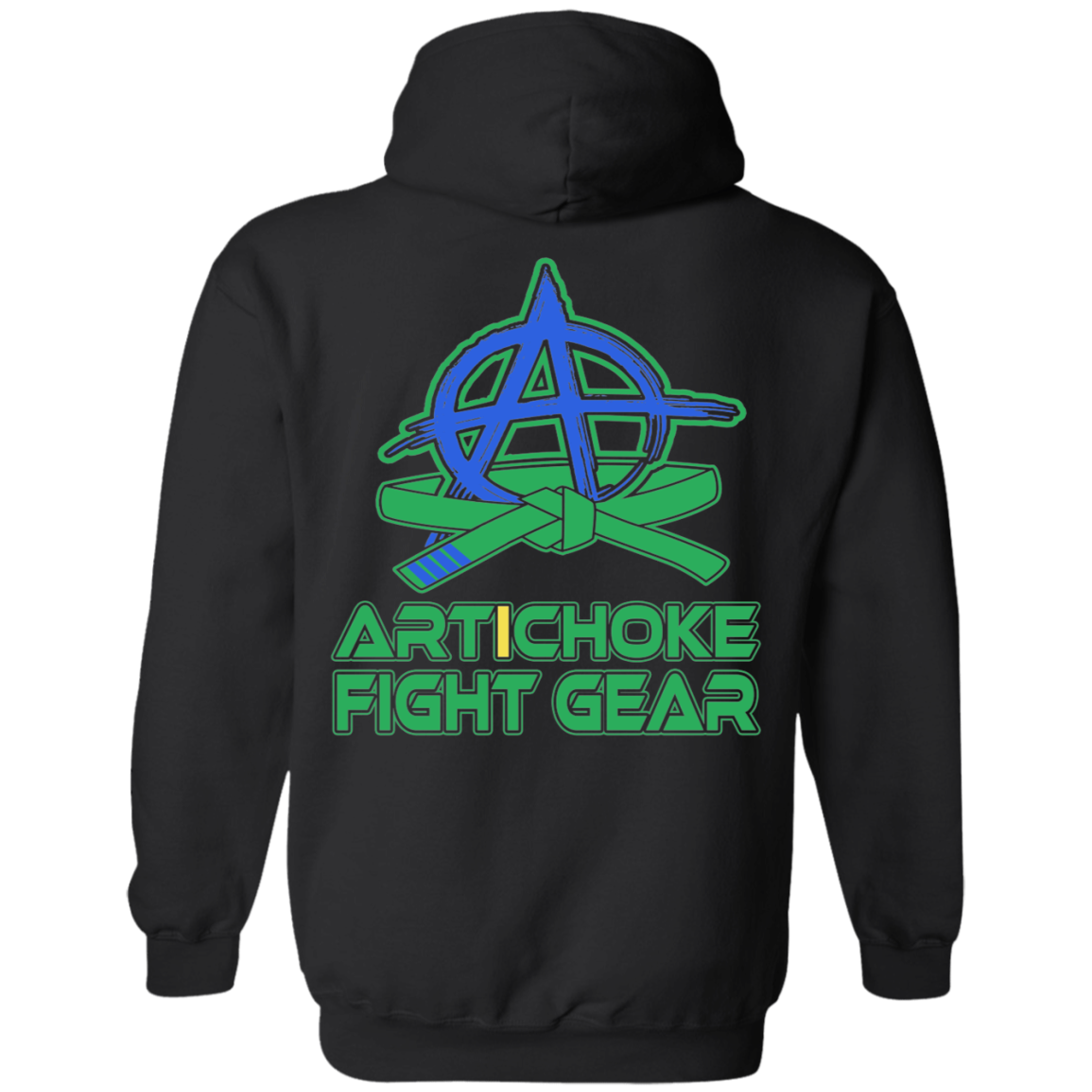 Artichoke Fight Gear Custom Design #5. BJJ MLB Brazil Flag Colors. Parody v2. Basic Hoodie