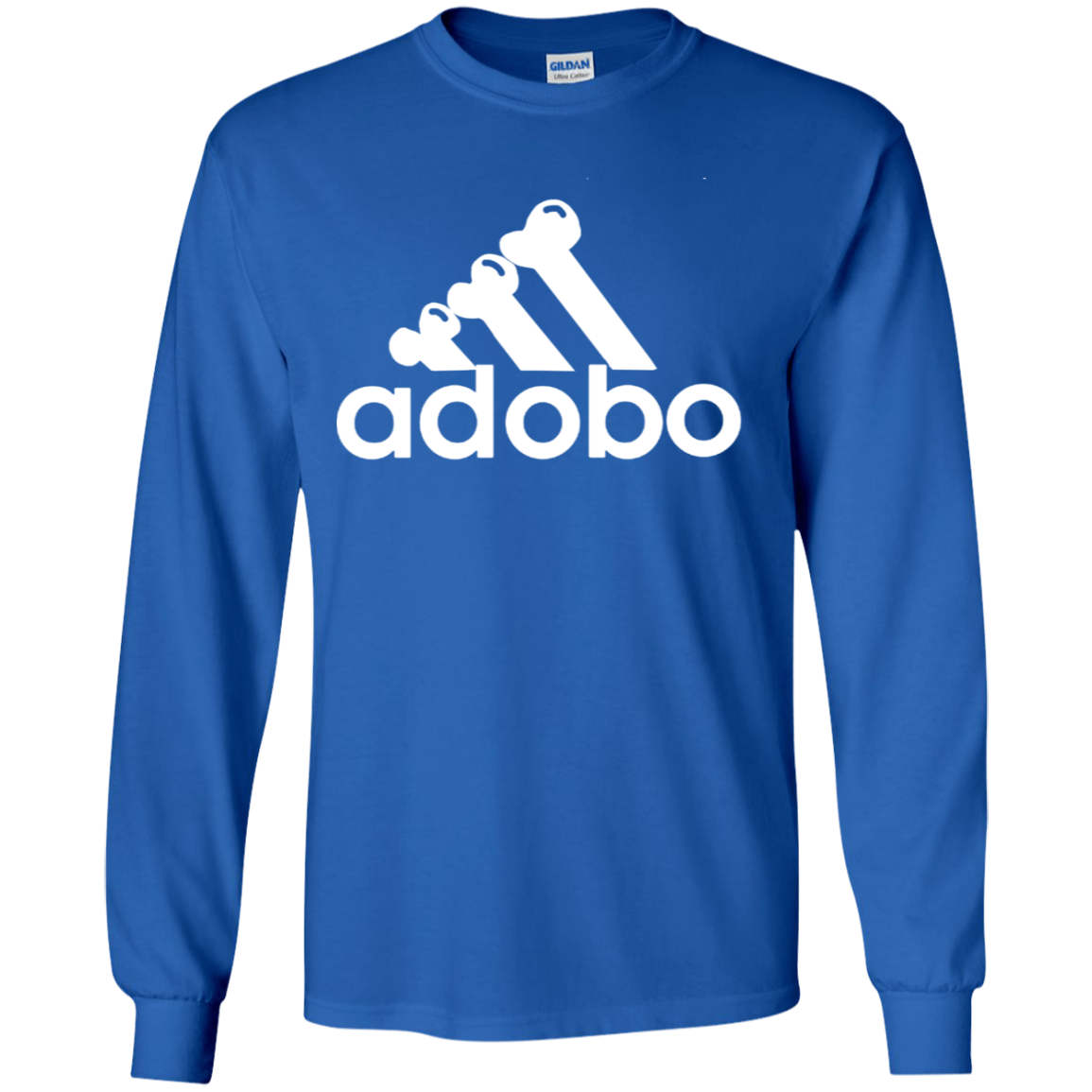 ArtichokeUSA Custom Design. Adobo. Adidas Parody. Youth LS T-Shirt