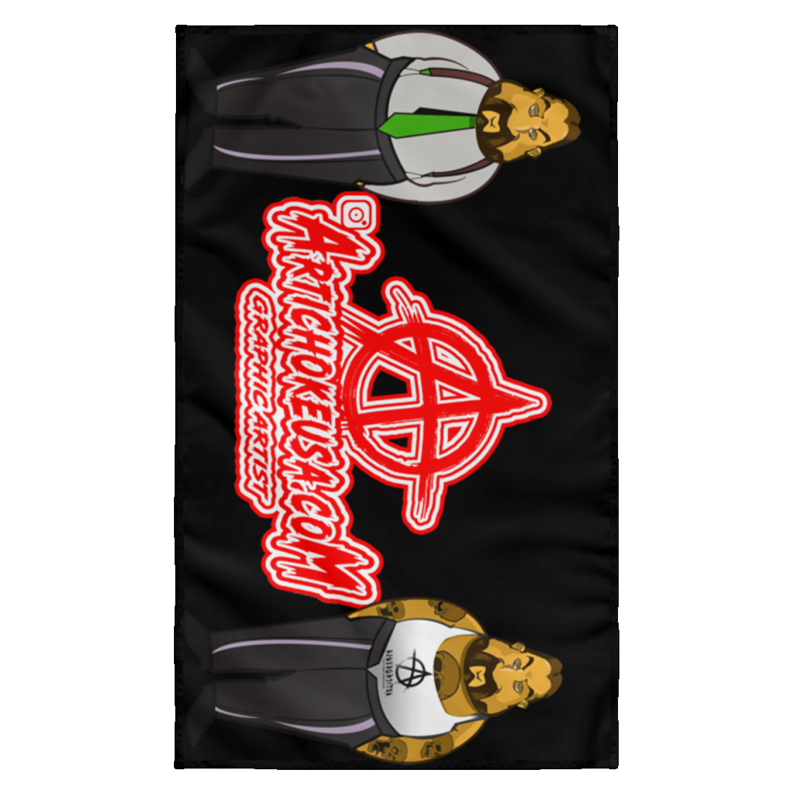 ArtichokeUSA Custom Design. Façade: (Noun) A false appearance that makes someone or something seem more pleasant or better than they really are. Wall Flag
