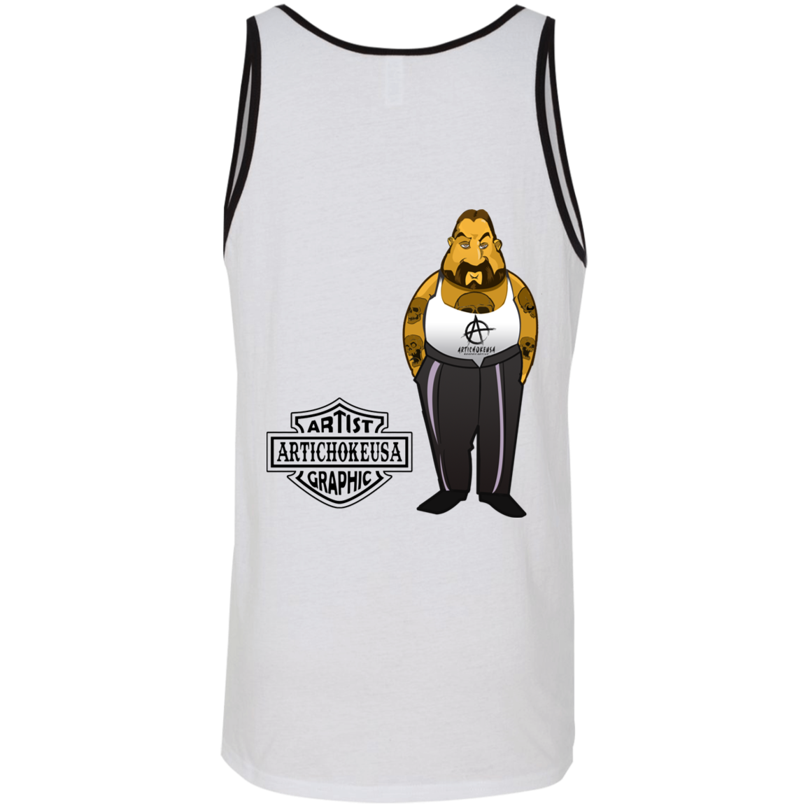 ArtichokeUSA Custom Design. Façade: (Noun) A false appearance that makes someone or something seem more pleasant or better than they really are. Unisex Tank