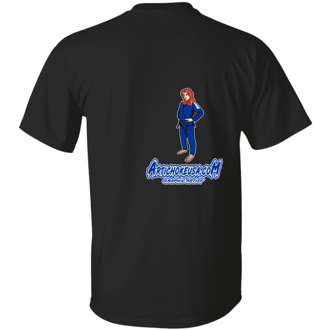 ArtichokeUSA Character and Font design. Let's Create Your Own Team Design Today. Amber. 100% Cotton T-Shirt