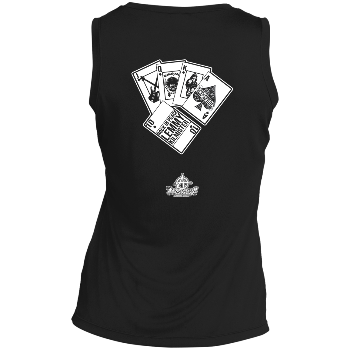ArtichokeUSA Custom Design. Motorhead's Lemmy Kilmister's Favorite Video Poker Machine. Rock in Peace! Ladies' Sleeveless V-Neck