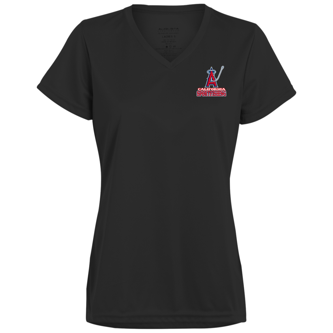 ArtichokeUSA Custom Design. Anglers. Southern California Sports Fishing. Los Angeles Angels Parody. Ladies’ Moisture-Wicking V-Neck Tee