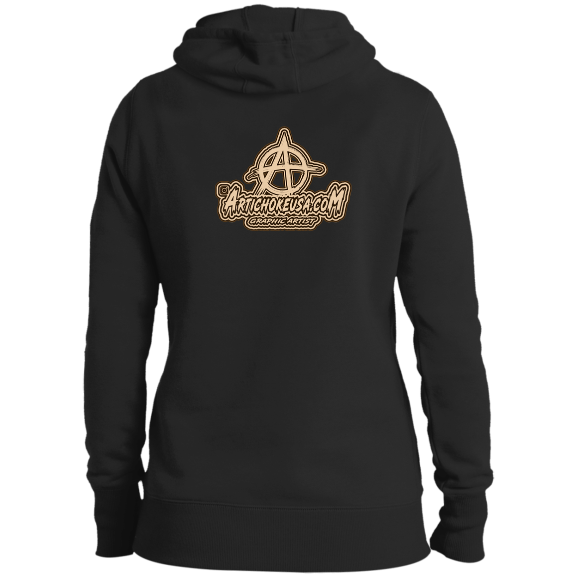 ArtichokeUSA Character and Font design. Let's Create Your Own Team Design Today. Mullet Mike. Ladies' Pullover Hooded Sweatshirt