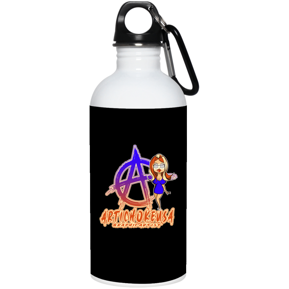 ArtichokeUSA Character and Font Design #2. Friends and Fam. Let’s Create Your Own Design Today. 20 oz. Stainless Steel Water Bottle
