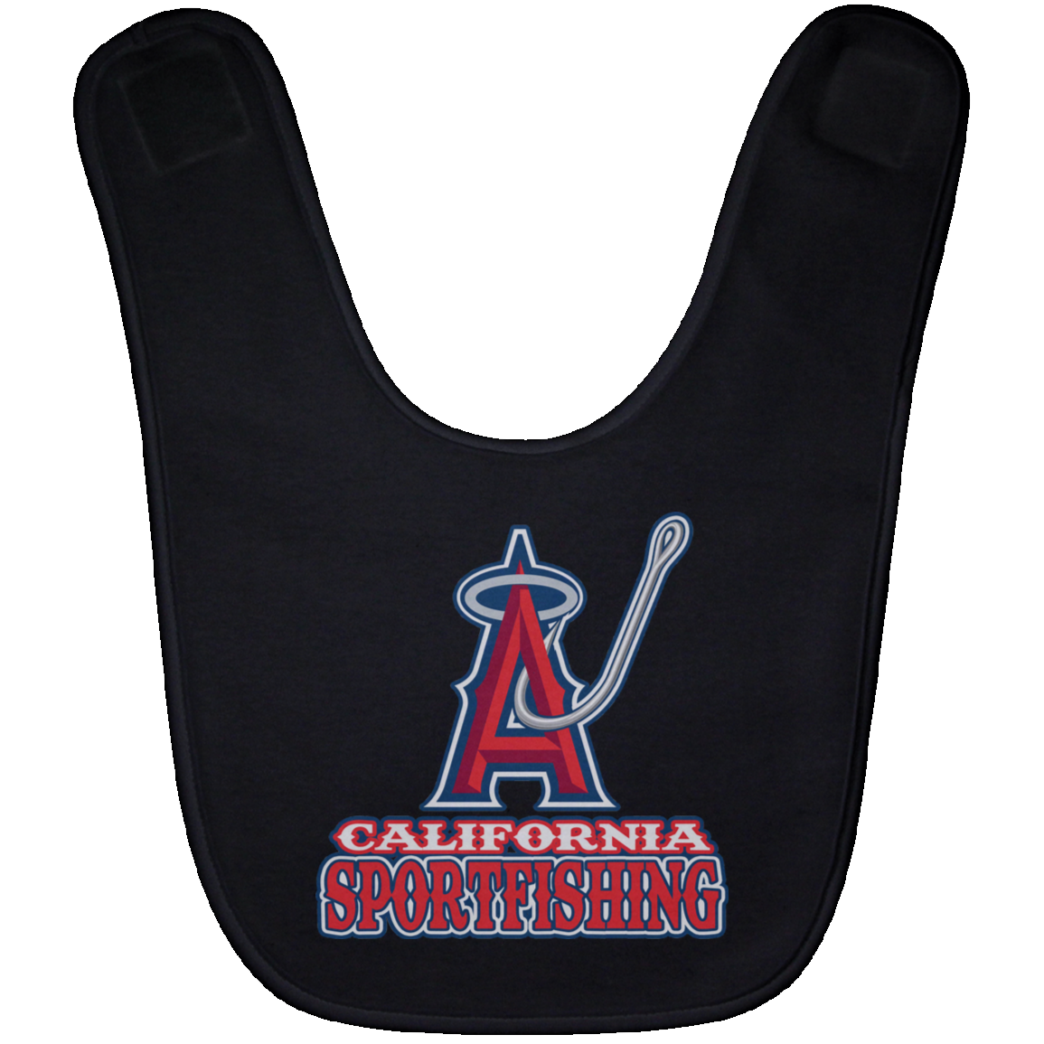 ArtichokeUSA Custom Design #4. California Anglers.California Sportsfishing. Angels of Anaheim from Orange County in California Parody. Baby Bib