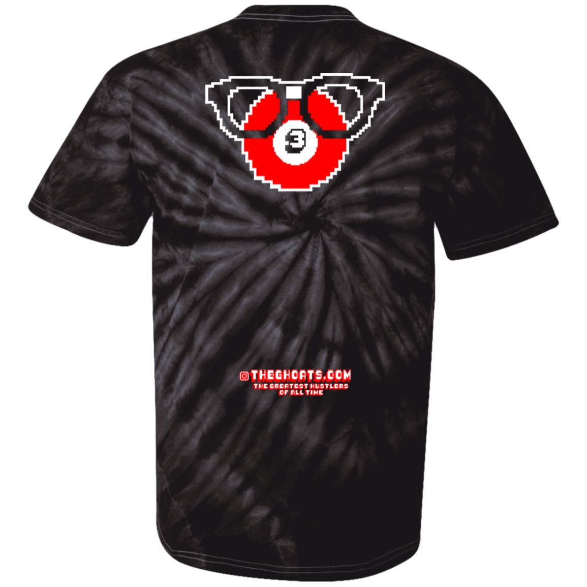 The GHOATS Custom Design. #24 POOL N3RD. 100% Cotton Tie Dye T-Shirt