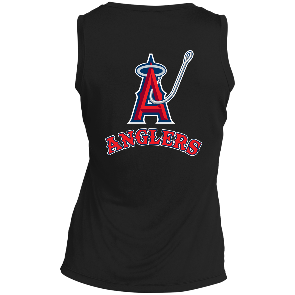 ArtichokeUSA Custom Design. Anglers. Southern California Sports Fishing. Los Angeles Angels Parody. Ladies' Sleeveless V-Neck