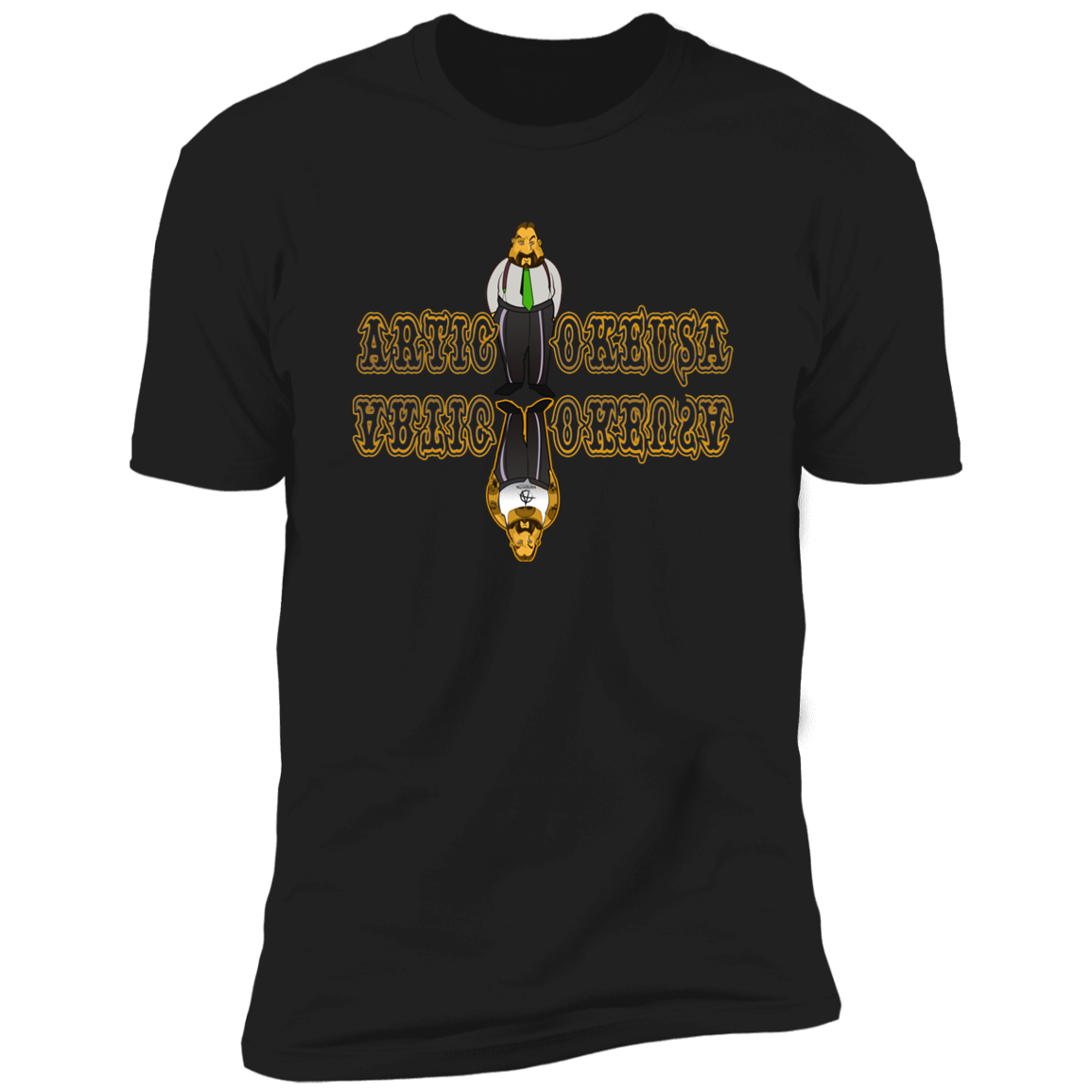 ArtichokeUSA Custom Design. Façade: (Noun) A false appearance that makes someone or something seem more pleasant or better than they really are. Men's Premium Short Sleeve T-Shirt