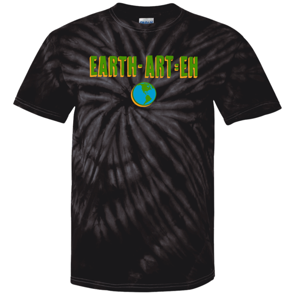 ArtichokeUSA Custom Design. EARTH-ART=EH. Tie Dye 100% Cotton T-Shirt