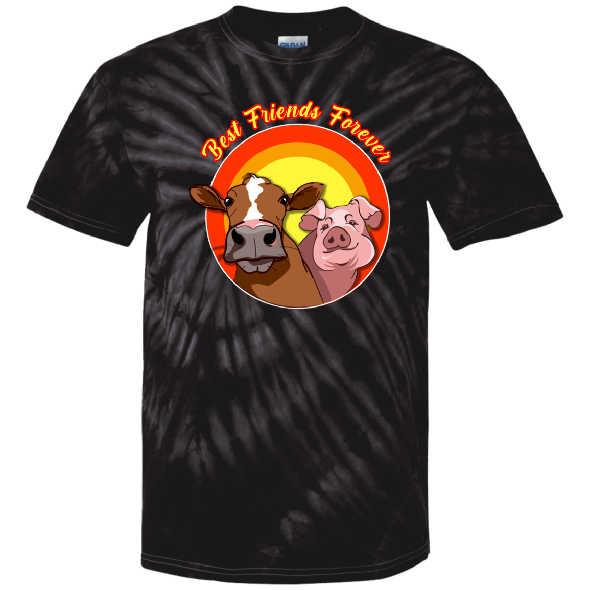 ArtichokeUSA Custom Design. Best Friends Forever. Bacon Cheese Burger. 100% Cotton Tie Dye T-Shirt