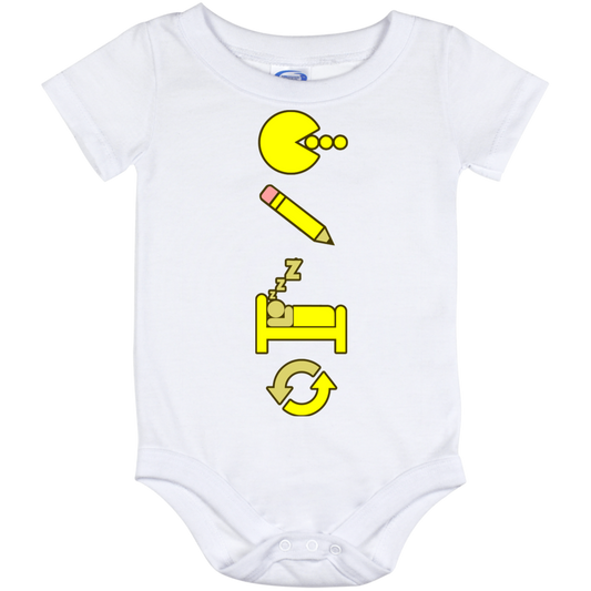 Artichoke Custom Design. Eat. Draw. Sleep. Repeat. Baby Onesie 12 Month
