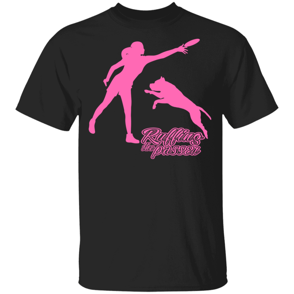 ArtichokeUSA Custom Design. Ruffing the Passer. Pitbull Edition. Female Version. Youth 5.3 oz 100% Cotton T-Shirt