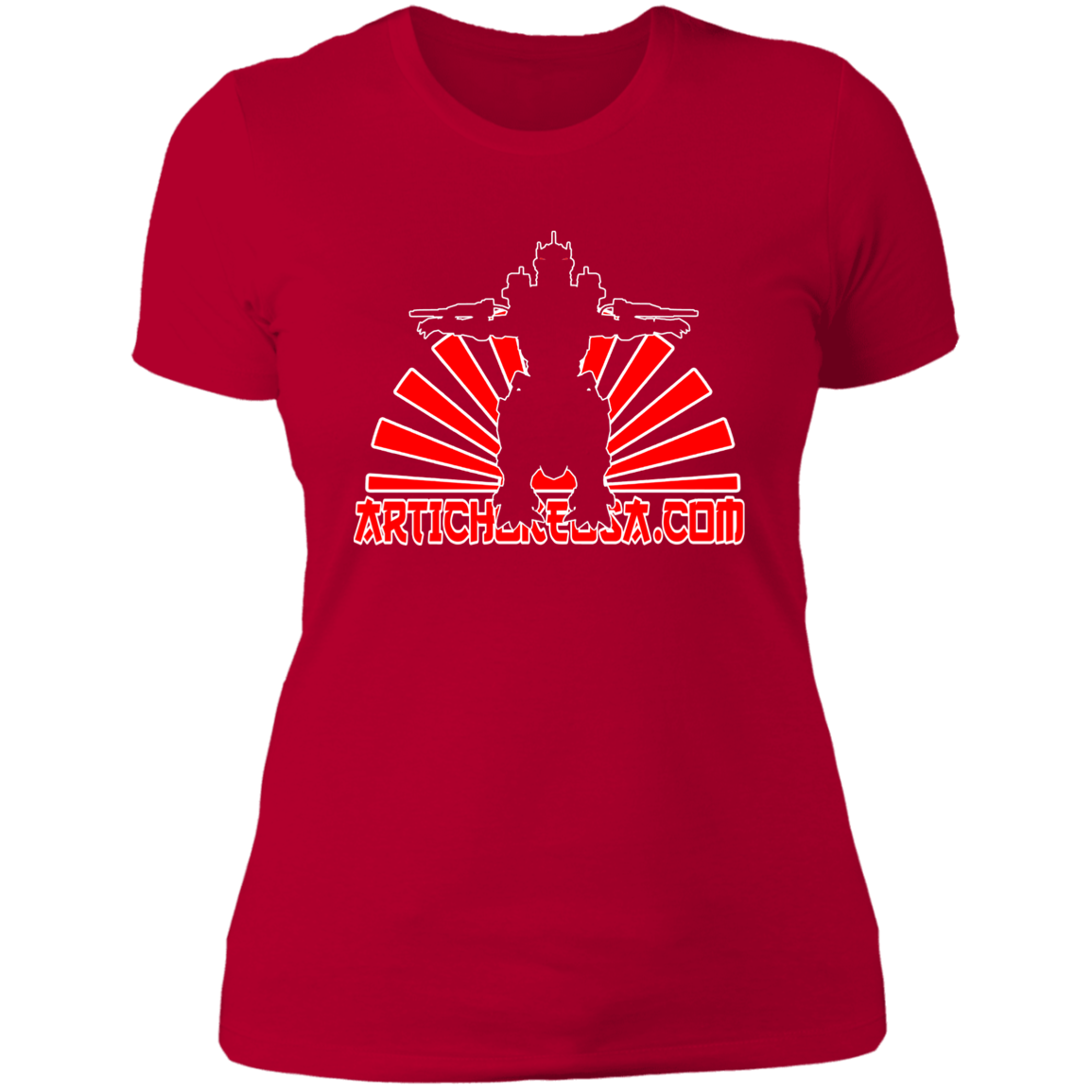 ArtichokeUSA Custom Design. Fan Art Mechagodzilla/Godzilla. Ladies' Boyfriend T-Shirt