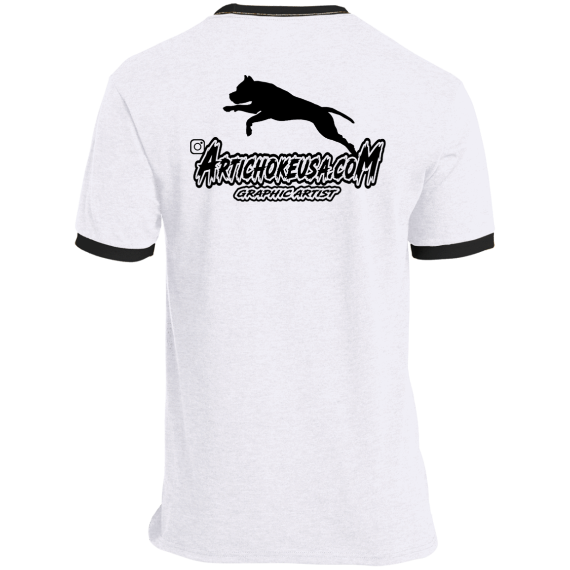 ArtichokeUSA Custom Design. Ruffing the Passer. Pitbull Edition. Male Version. Ringer Tee